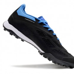 Adidas Predator 24 Elite TF Black and Blue Men's Soccer Cleats