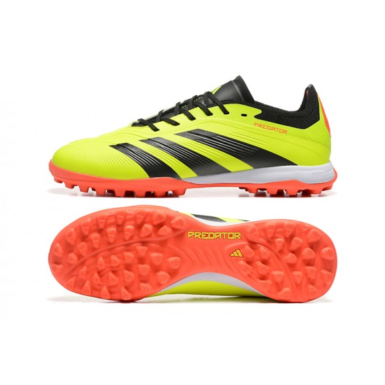 Exceptional Quality Adidas Predator 24 Elite TF Yellow and Black Soccer Cleats Shop Online