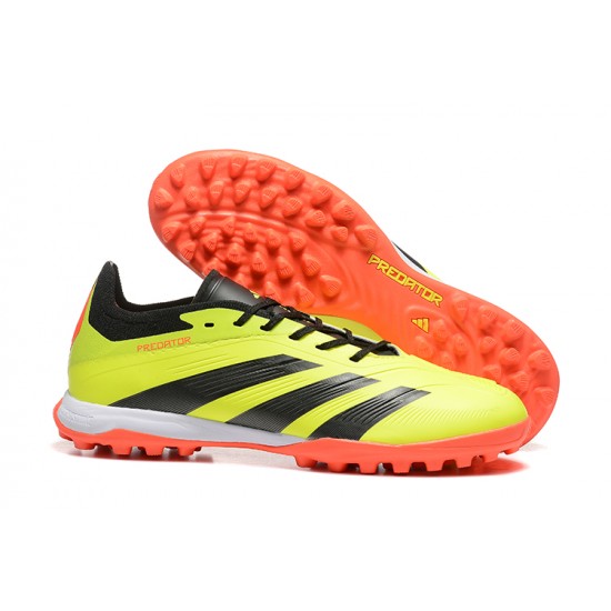 Exceptional Quality Adidas Predator 24 Elite TF Yellow and Black Soccer Cleats Shop Online