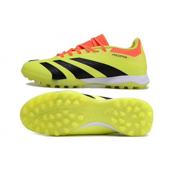 Salable Goods Adidas Predator 24 Elite TF Yellow and Black Mens Soccer Cleats On Sale