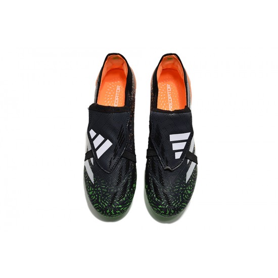 Adidas Predator Accuracy FG Boost Soccer Cleats Black Green White Orange For Men And Women