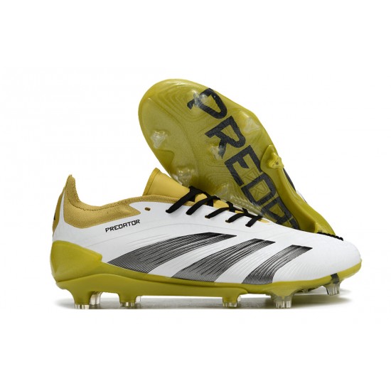 Adidas Predator Accuracy FG Boost Soccer Cleats Olive Black White For Men