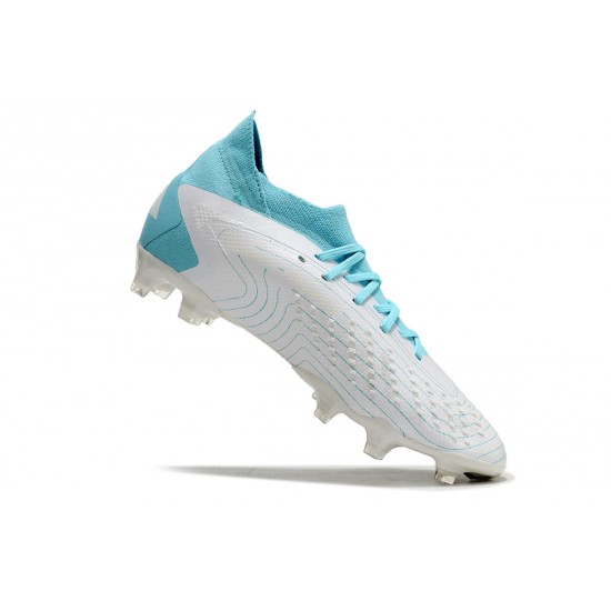 Adidas Predator Accuracy FG Boost Soccer Cleats White Ltblue For Men