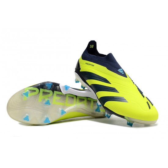 Adidas Predator Accuracy FG Low Soccer Cleats Yellow Blue For Men