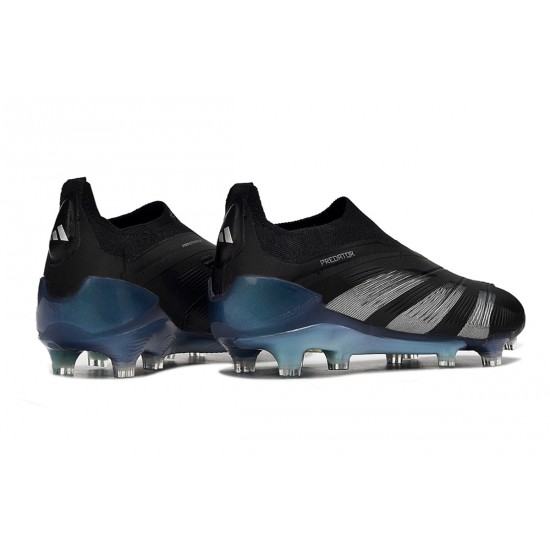 Adidas Predator Accuracy FG Soccer Cleats Black Blue Silver For Men