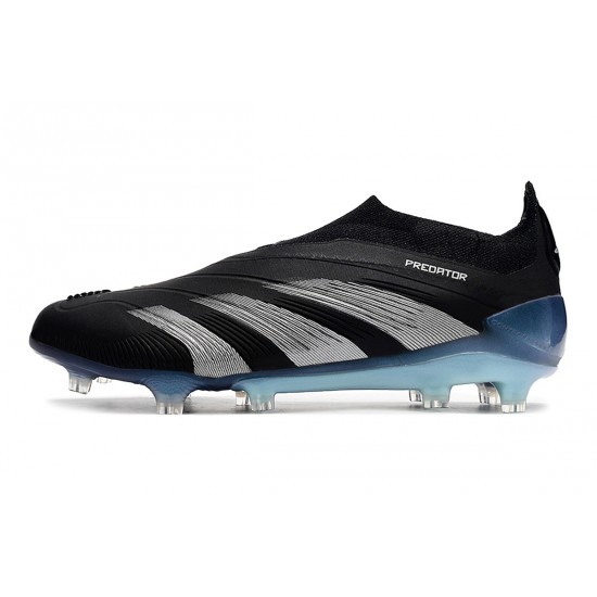 Adidas Predator Accuracy FG Soccer Cleats Black Blue Silver For Men