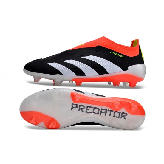 Adidas Predator Accuracy FG Soccer Cleats Black White Orange For Men