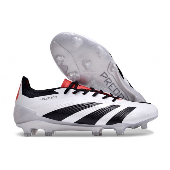 Adidas Predator Accuracy FG Soccer Cleats Black White Red For Men