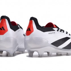 Adidas Predator Accuracy FG Soccer Cleats Black White Red For Men 