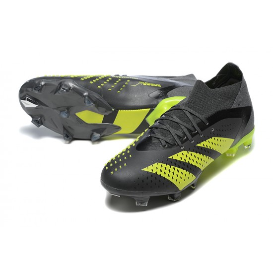 Adidas Predator Accuracy FG Soccer Cleats Black Yellow For Men