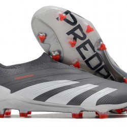 Adidas Predator Accuracy FG Soccer Cleats Grey Deep Grey For Men 