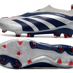 Adidas Predator Accuracy FG Soccer Cleats Silver Blue Red For Men And Women 