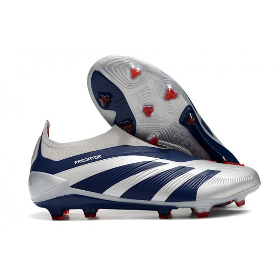 Select and Buy Adidas Predator Accuracy FG Soccer Cleats Silver Blue Red For Men And Women Sale