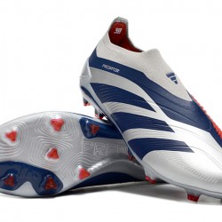 Adidas Predator Accuracy FG Soccer Cleats Silver Blue Red For Men And Women 