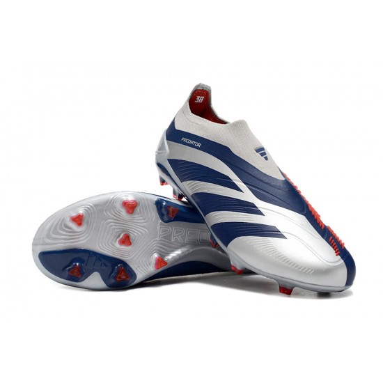 Select and Buy Adidas Predator Accuracy FG Soccer Cleats Silver Blue Red For Men And Women Sale