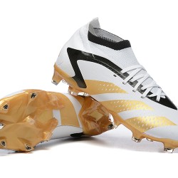 Adidas Predator Accuracy FG Soccer Cleats White Gold Black For Men 