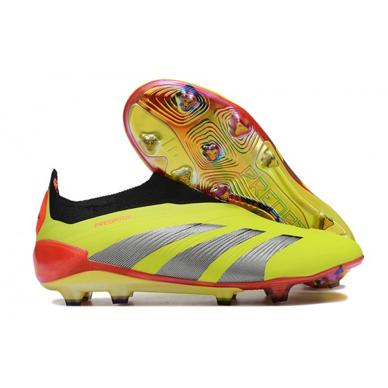 Buy And Seller Adidas Predator Accuracy FG Soccer Cleats Yellow Black Red For Men And Women For Sale