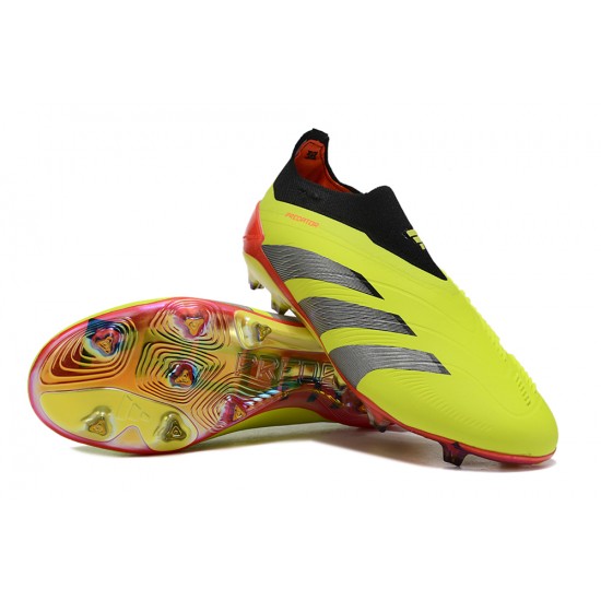 Buy And Seller Adidas Predator Accuracy FG Soccer Cleats Yellow Black Red For Men And Women For Sale