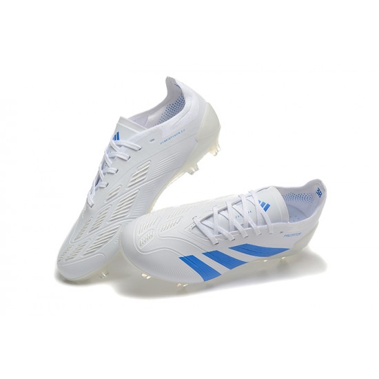 Click To Buy Adidas Predator Accuracy FG White Blue Mens Soccer Cleats Online