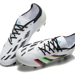 Adidas Predator Accuracy FG White and Black Men's Soccer Cleats