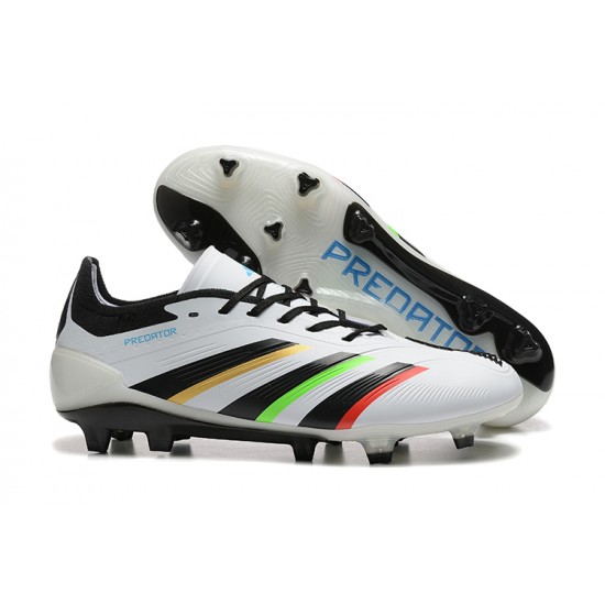 Popular Goods Adidas Predator Accuracy FG White and Black Mens Soccer Cleats Shop Online