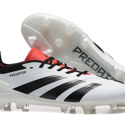 Adidas Predator Accuracy FG White and Red Men's Soccer Cleats