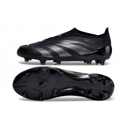 Adidas Predator Elite Laceless Boost FG All Black Low Soccer Cleats