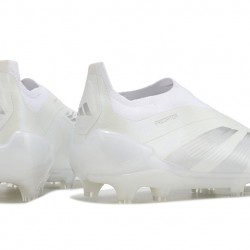 Adidas Predator Elite Laceless Boost FG Beige Silver Low Soccer Cleats