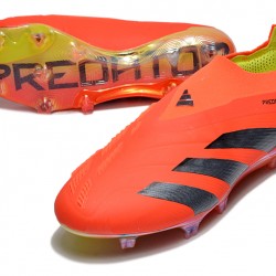 Adidas Predator Elite Laceless Boost FG Red Black Yellow Low Soccer Cleats