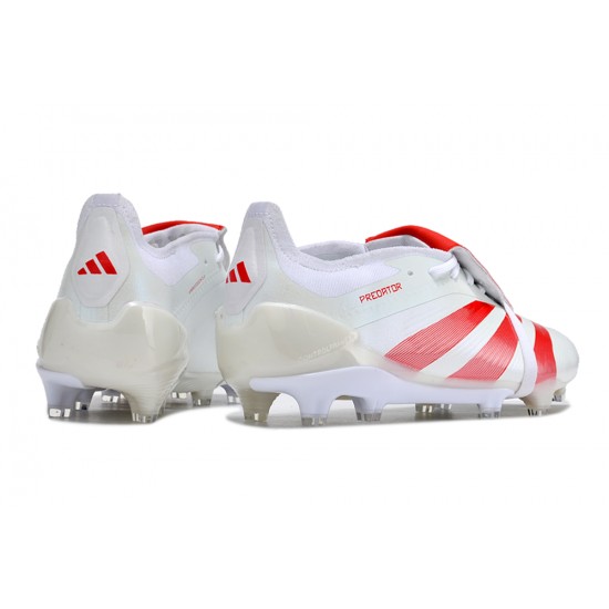 Adidas Predator Elite Tongue FG Beige White And Red Low Soccer Cleats