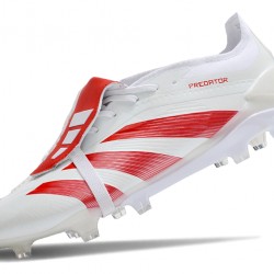 Adidas Predator Elite Tongue FG Beige White And Red Low Soccer Cleats