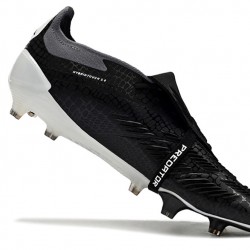 Adidas Predator Elite Tongue FG Black And White Low Soccer Cleats