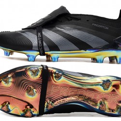 Adidas Predator Elite Tongue FG Black Gold And Silver Low Soccer Cleats