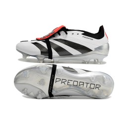 Adidas Predator Elite Tongue FG Black Red White And Silver Low Soccer Cleats