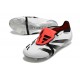 Popular Goods Adidas Predator Elite Tongue FG Black Red White And Silver Low Soccer Cleats Shop