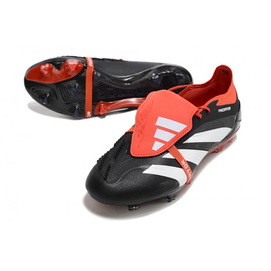 Where To Get Adidas Predator Elite Tongue FG Black Red White Low Soccer Cleats Online