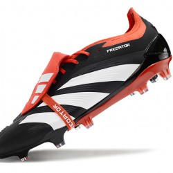 Adidas Predator Elite Tongue FG Black Red White Low Soccer Cleats