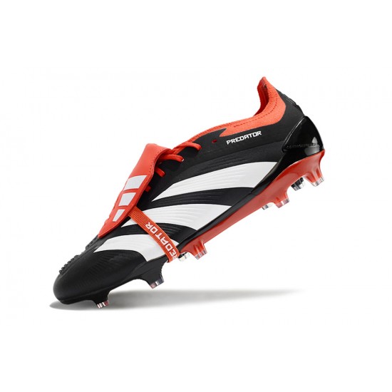 Where To Get Adidas Predator Elite Tongue FG Black Red White Low Soccer Cleats Online