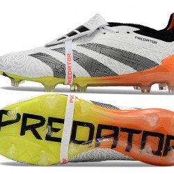 Adidas Predator Elite Tongue FG Black White Orange Low Soccer Cleats