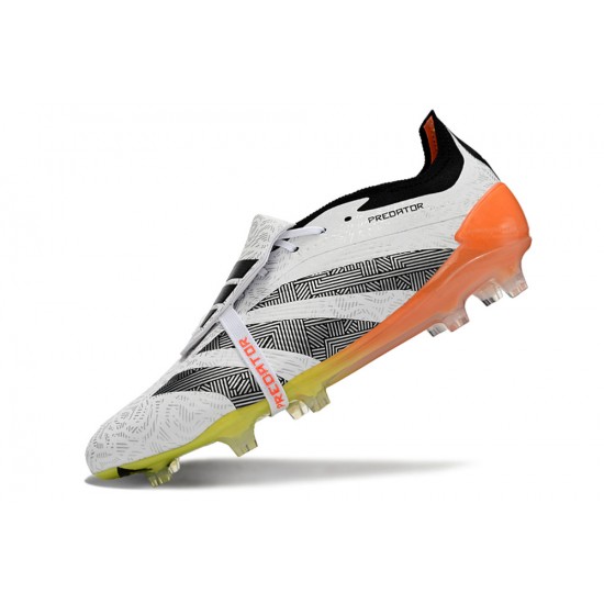 Click To Buy Adidas Predator Elite Tongue FG Black White Orange Low Soccer Cleats Shop