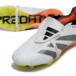 Adidas Predator Elite Tongue FG Black White Orange Low Soccer Cleats