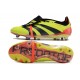 Adidas Predator Elite Tongue FG Black Yellow And Red Low Soccer Cleats