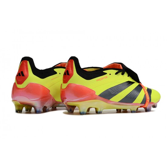 Discover Adidas Predator Elite Tongue FG Black Yellow And Red Low Soccer Cleats Shop