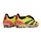 Adidas Predator Elite Tongue FG Black Yellow And Red Low Soccer Cleats