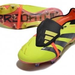 Adidas Predator Elite Tongue FG Black Yellow And Red Low Soccer Cleats