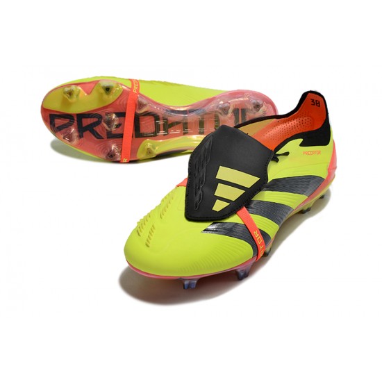 Discover Adidas Predator Elite Tongue FG Black Yellow And Red Low Soccer Cleats Shop