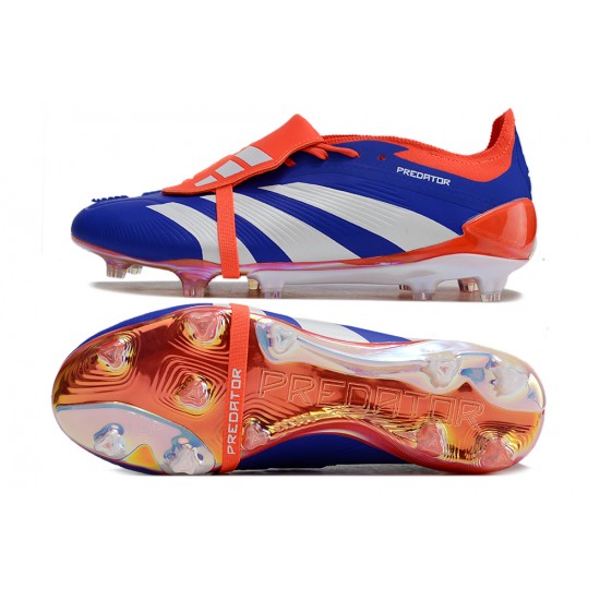 Adidas Predator Elite Tongue FG Deep Blue Orange And White Low Soccer Cleats