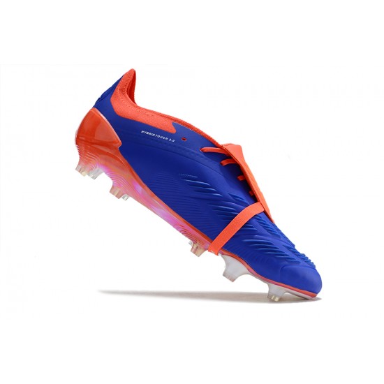 Discover Adidas Predator Elite Tongue FG Deep Blue Orange And White Low Soccer Cleats Online