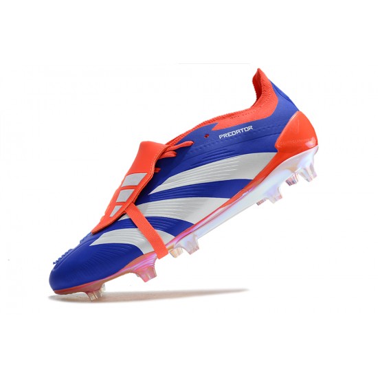 Adidas Predator Elite Tongue FG Deep Blue Orange And White Low Soccer Cleats