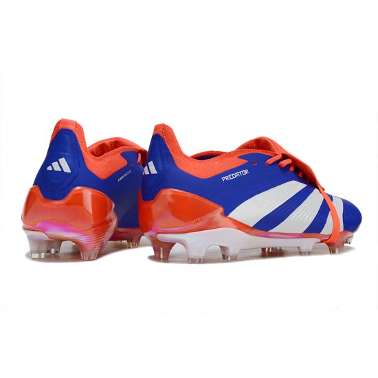 Discover Adidas Predator Elite Tongue FG Deep Blue Orange And White Low Soccer Cleats Online